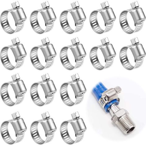 Packung Mit 25 Edelstahl-schlauchschellen 6–12 Mm – Edelstahl 304 – Korrosionsbeständig – Für Hauswasserleitungen – 25 Stück 6–12 Mm