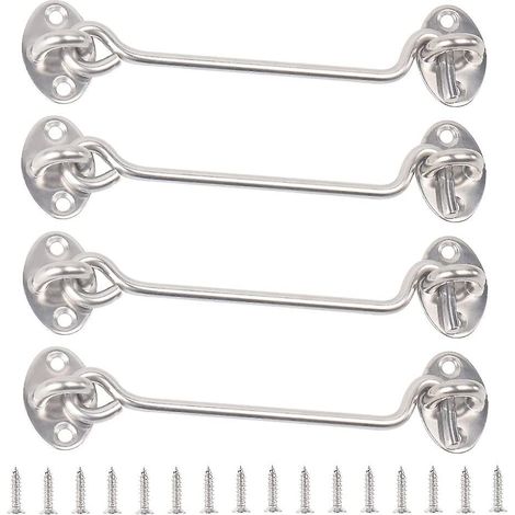 Crochet Et Oeil De Verrouillage, 4er-pack Acsergery Geschenk 6-zoll-kabinenhaken Aus Edelstahl, Hochleistungs-sol