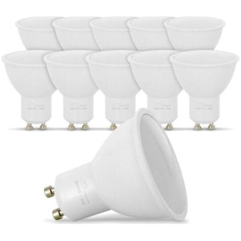 Packung Mit 10 Gu10 5w Led-lampen, Entspricht 3000k Warmweiß