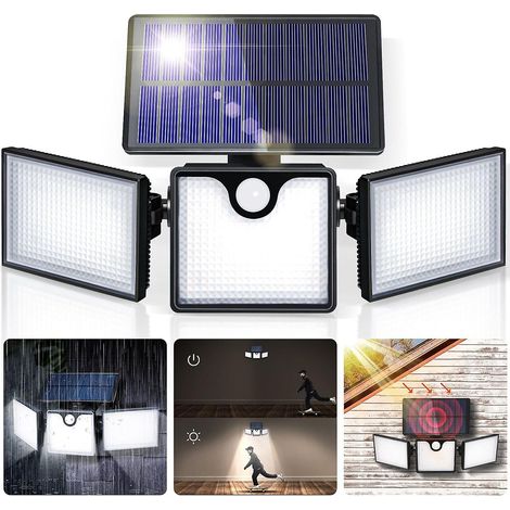 Solar-außenleuchte, Solar-sicherheitsleuchte, 360 Grad Verstellbar, Wasserdichte Wandleuchte Gemäß Ip65.