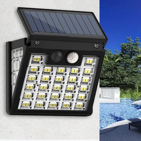 Solar-außenleuchte Mit Bewegungsmelder, Leds, 3 Beleuchtungsmodi, Ip65 Wasserdichte Solar-zaunleuchte, Solar-terrassenleuchte, Solarlampe
