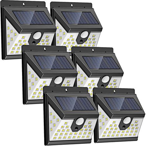 Solarleuchte Für Den Außenbereich Mit Bewegungsmelder, 40 Leds, 3 Modi, Wasserdicht, Schwarz