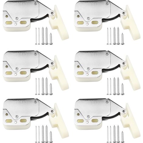 6 Stück Mini-automatik-federriegel Mit Schraube Zum Öffnen Von Schranktüren