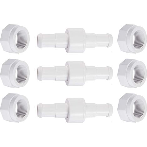 Set Aus Drei D20-drehschläuchen Mit D15-muttern, Kompatibel Mit Zodiac Polaris 280, 380, 180 - Ersatzteile Für Poolreiniger