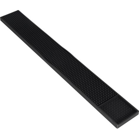 Tellerabtropfmatte, 60 X 8 X 1 Cm, Schwarz, Rutschfeste Abtropfmatte Mit Wasserdichter Schicht