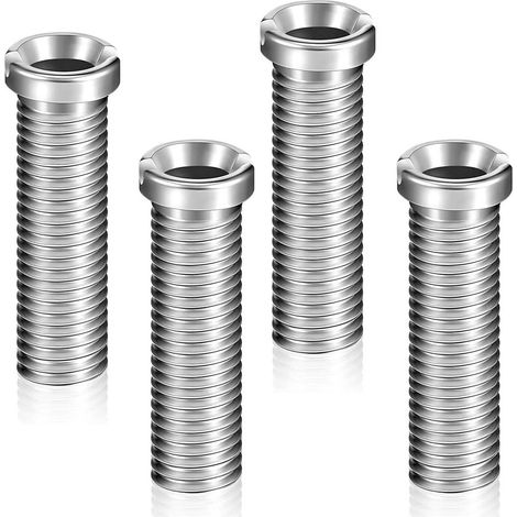 4-teiliges Set Edelstahl-schrauben Für Spülbeckensiebe, Einfach Zu Montierende 45-mm-m12-hohlschrauben, Befestigungsstopfen Und Siebeinsatz, Zubehör Für Spülbeckensiebstopfen