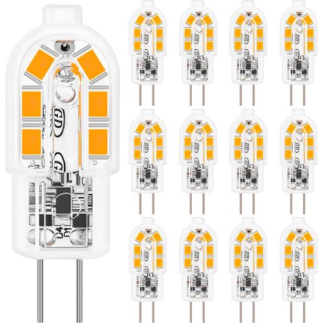 12 G4 Led-lampen, Warmweiß 3000k 200lm, Ac/dc 12v, Geeignet Für Schlafzimmer, Wohnzimmer, Küchen, Gärten