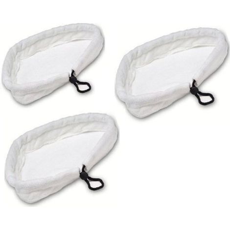 Set Mit 3 Mikrofasertüchern, Universelle Reinigungspads, Kompatibel Mit Anderen Dampfmopps, Waschbare Ersatztücher Für Heißdampfsauger.