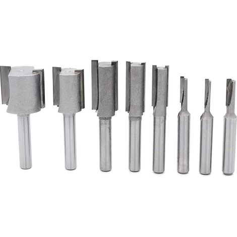 Aiducho 8-teiliges 1/4"-schaft-nutfräser-set, Nutfräser-set, Bündigfräser-set