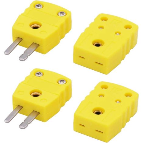 2 Paar K-typ Stecker-buchse Thermoelement-adapterkabel-drahtverbinder Plugs-mfd