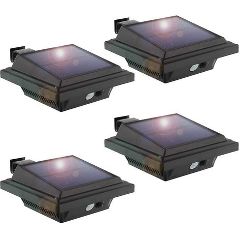 Solarbetriebene Bewegungsmelder Für Den Außenbereich, 25 Solar-led-dachrinnenleuchten, Ip65 Wasserdichte, Kabellose 500 Lm Dekorative Wandleuchten Für Einfahrten, Garten, Terrasse, Zaun (kalt)