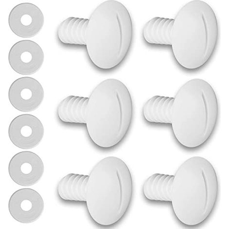 Set Mit 6 Poolradschrauben Inklusive Ersatzscheiben Für Poolreiniger 180, 280 Und C55, Weiß