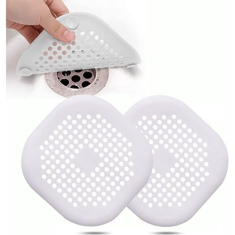 2 Stück Silikon-abflusssieb, Küchenspülensieb Mit Saugnapf, Badewannen-abflusssieb, Küchen- Und Badezimmerspülensieb (weiß)