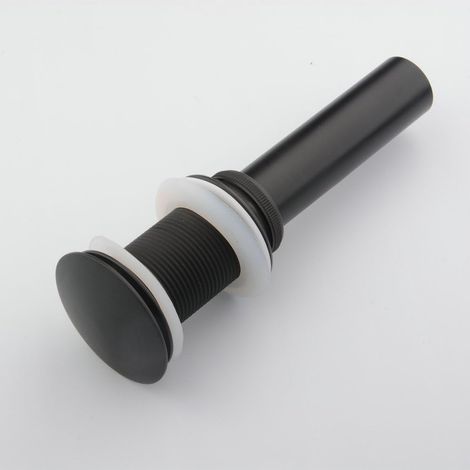 Aiducho Einschlitz-waschtischarmatur Mit Push-pop-up-klick-klack-verschluss, Kein Überlauf (schwarz)