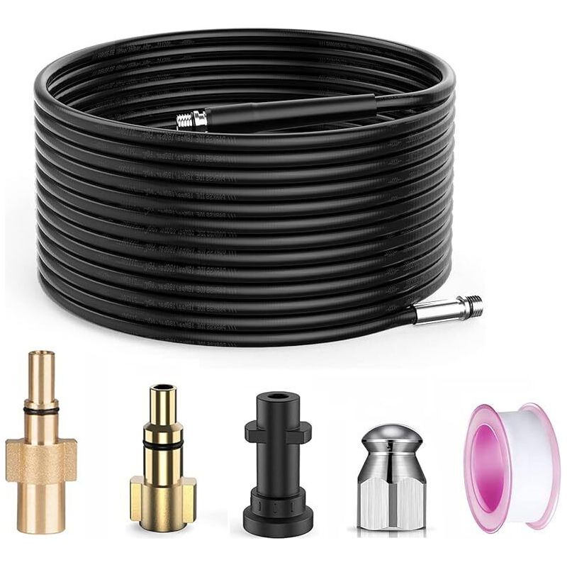 10 M Abflussreinigungssonde Für Kärcher/lavor Hochdruckreiniger, Abflussreinigungssonde Für Kärcher K2, K3, K4, K5, K7, Aqt, Lavor Usw. 180 Bar, 60 °c
