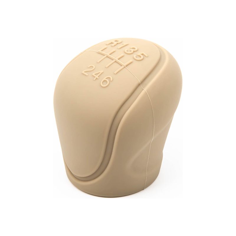 Universelle Beige Silikon-schalthebelabdeckung Für Autos – 6 Gänge – Rutschfest