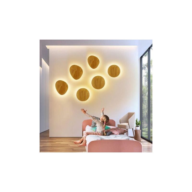 Augenschonende Tischleuchte, Led-wandleuchte, Holzleuchte, Moderne Wandleuchte Für Den Innenbereich, Nordische Led-wandleuchte Aus Massivholz