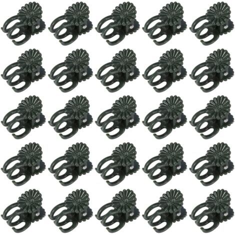 Ahlsen 60 Stück Orchideenclips, Pflanzenclips, Rankenclips, Orchideenclips Für Pflanzen, Kunststoff-gartenpflanzenstützclips, Clips Zur Unterstützung Kleiner Grüner Ranken