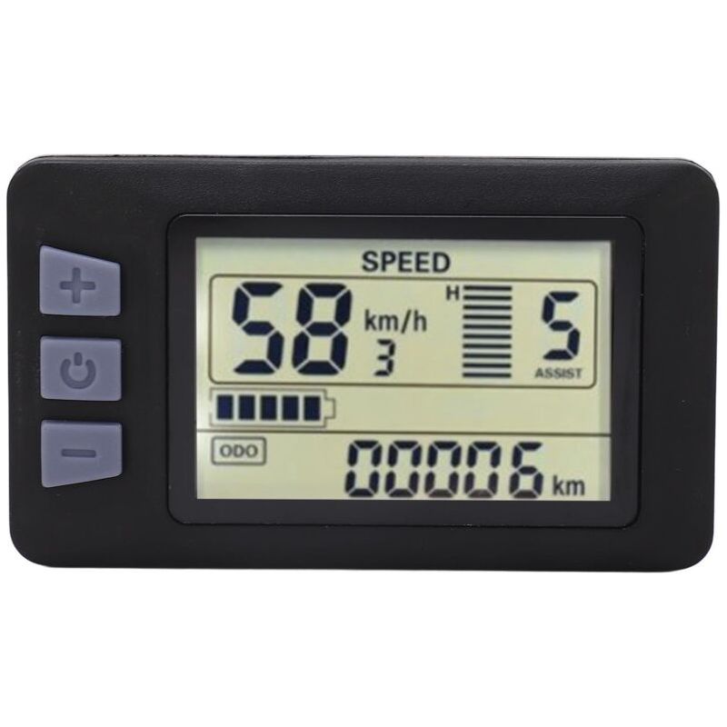 P3h Lcd-display Für 24v, 36v, 48v Und 60v Elektrofahrräder Mit Wasserdichtem 6-pin-kabel Für Elektrofahrräder Und -roller