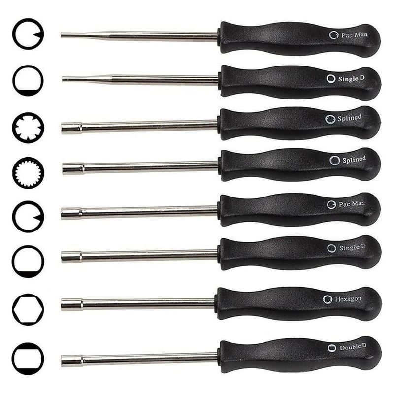 Set Mit 8 Vergaser-einstellschraubendrehern – Edelstahl – Ergonomisches Design – Kompatibel Mit 2-takt-motoren – Komplettes Set
