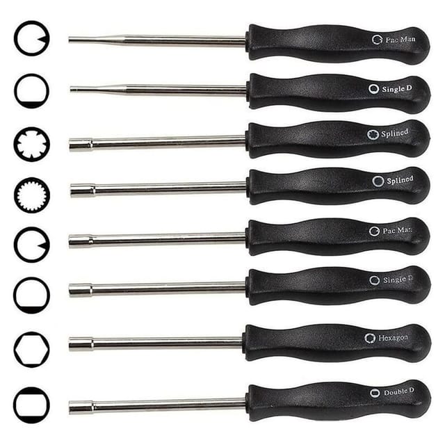 Set Mit 8 Vergaser-einstellschraubendrehern – Edelstahl – Ergonomisches Design – Kompatibel Mit 2-takt-motoren – Komplettes Set