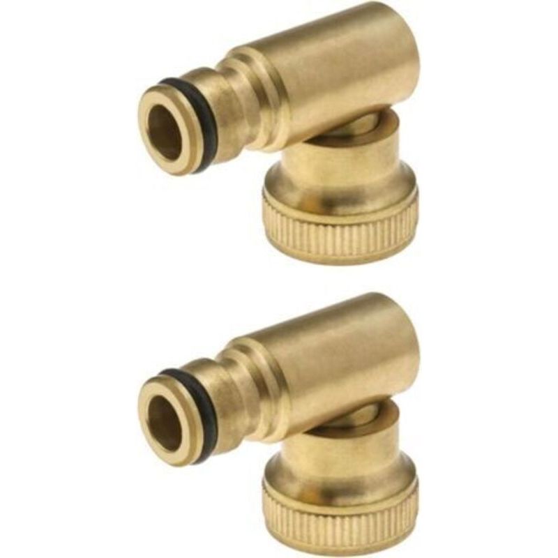 2 Stück 3/4"-rohrhahnverbinder, 3/4"-schnellverschluss Aus Messing Mit Innengewinde (schwenkbar)