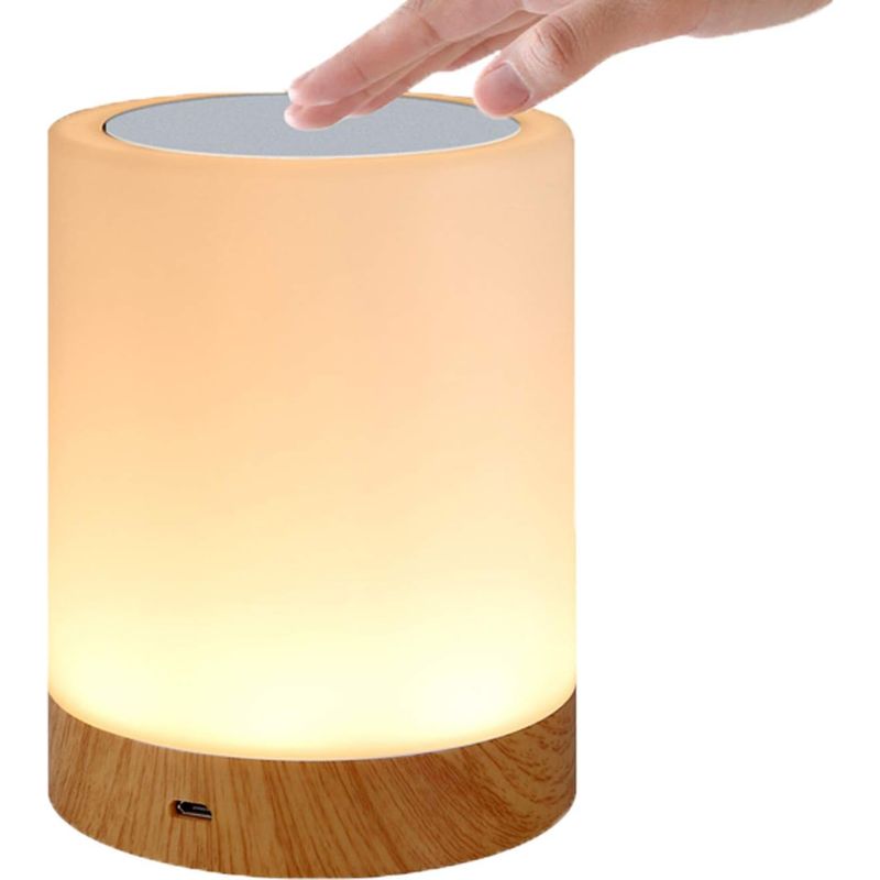Berührungsempfindliche Led-lampe Für Schlafzimmer, Wohnzimmer, Büro – Nachtlicht Mit Rgb-sensor – Einstellbare Helligkeit – Usb-anschluss