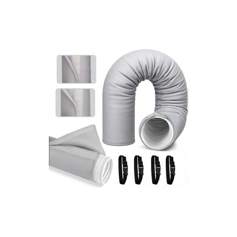 Isolierschlauch Für Klimaanlagenschlauch – Wärmedämmung 150 Cm X 53 Cm – Für Schläuche Mit 12,7 Cm Und 15 Cm Durchmesser – 3 Schlaufen