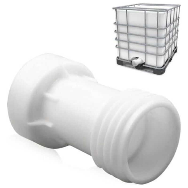 Ibc-tankzubehör, Ibc-adapter S60 X 6 Verlängerungsstück 60 Mm 1000 L Tankventil Kunststoff Grobgewinde Gerade S60 X 6 Ibc-behälterzubehör Tankanschluss