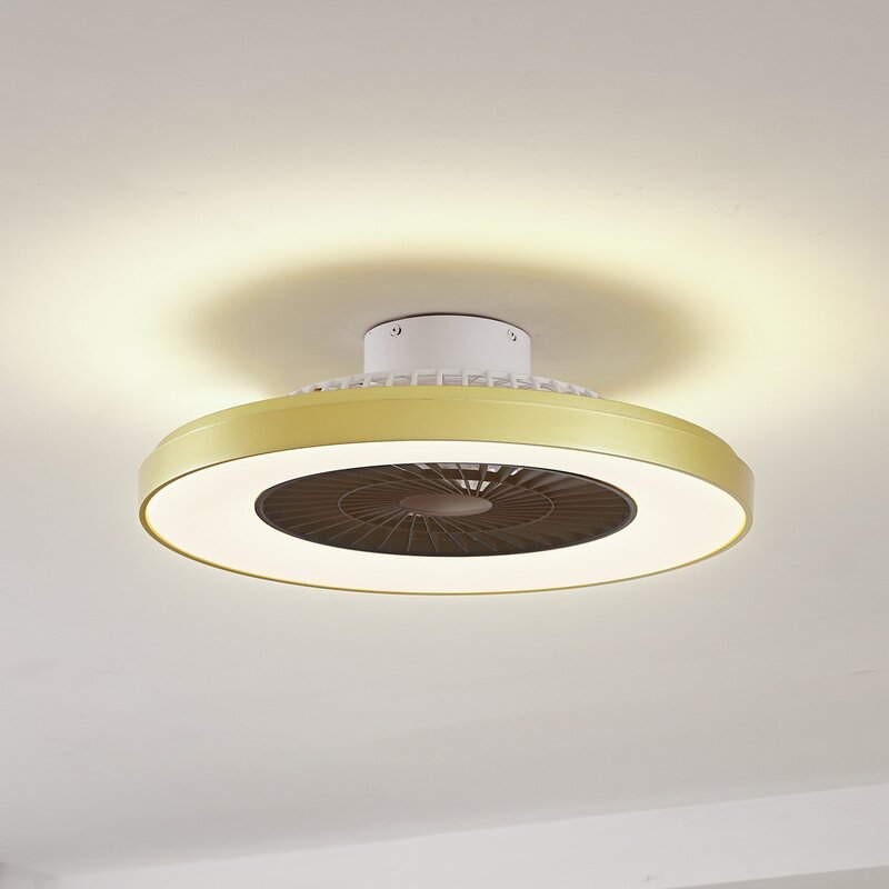 [gebraucht] B-ware Lindby Led-deckenventilator Teleo Messing Dc Leise Tuya Fernbedienung 58 Cm