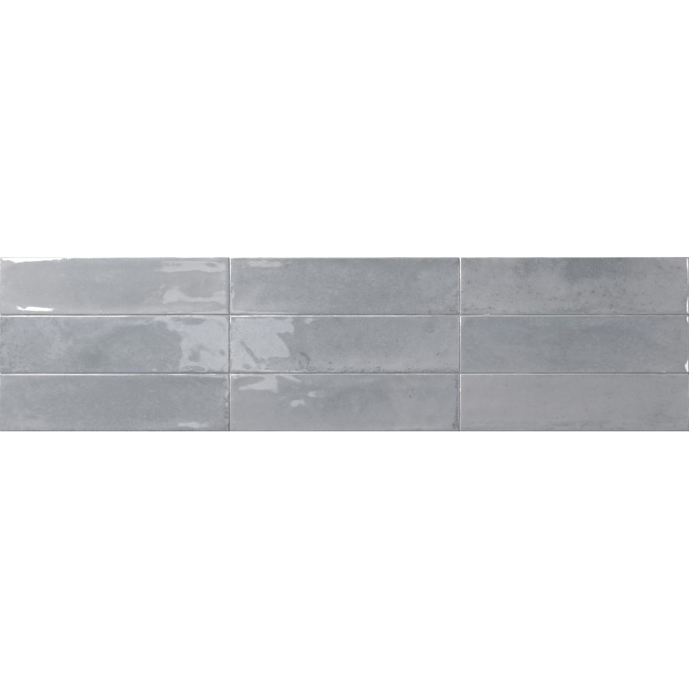 Glänzende Feinsteinzeug-wandfliese In Ultrahochglanz-zellige-optik Agadir Piedra 7x28 Cm