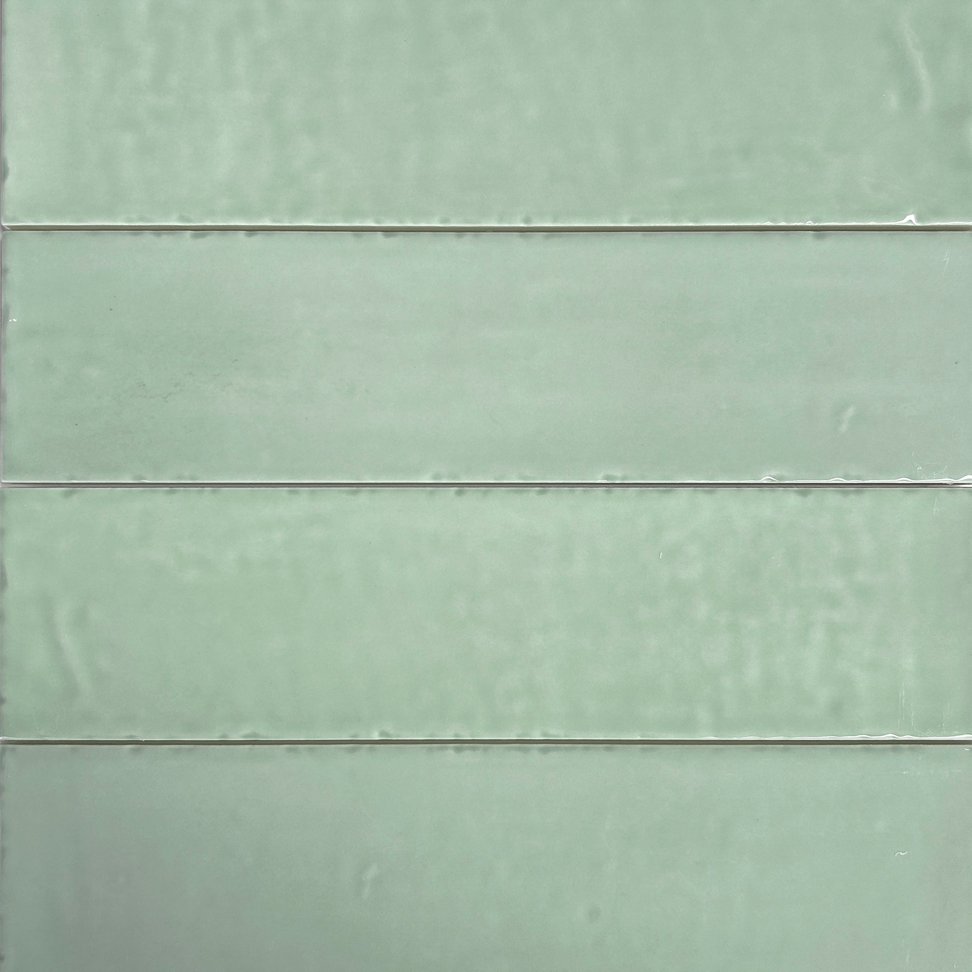 Premium Glänzende Wandfliese Alcanar Sage 7,5x30 Cm – Salbeigrün – Handwerkliche Optik