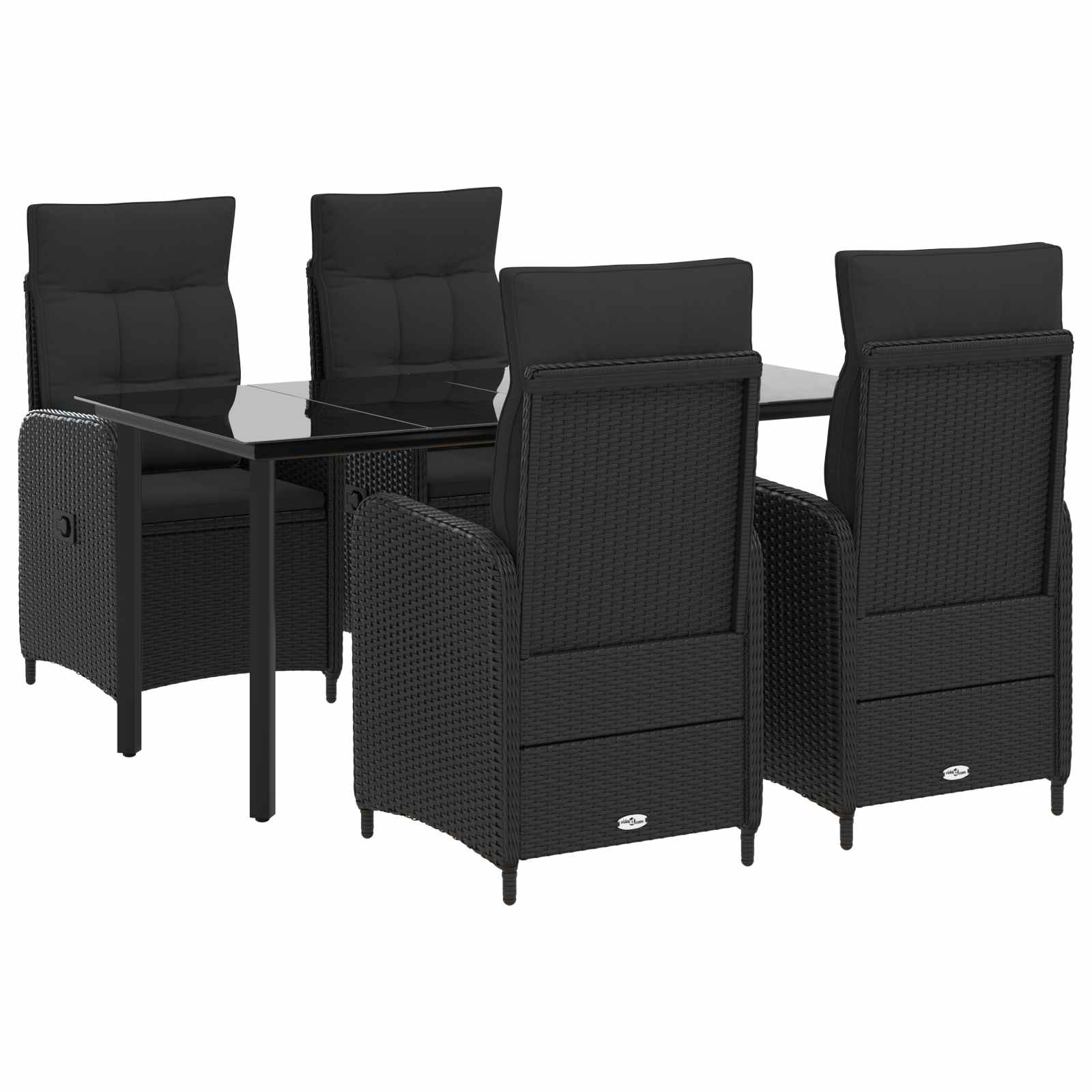 Maison Exclusive - Garten Essgruppe 5 Stk. Schwarz
