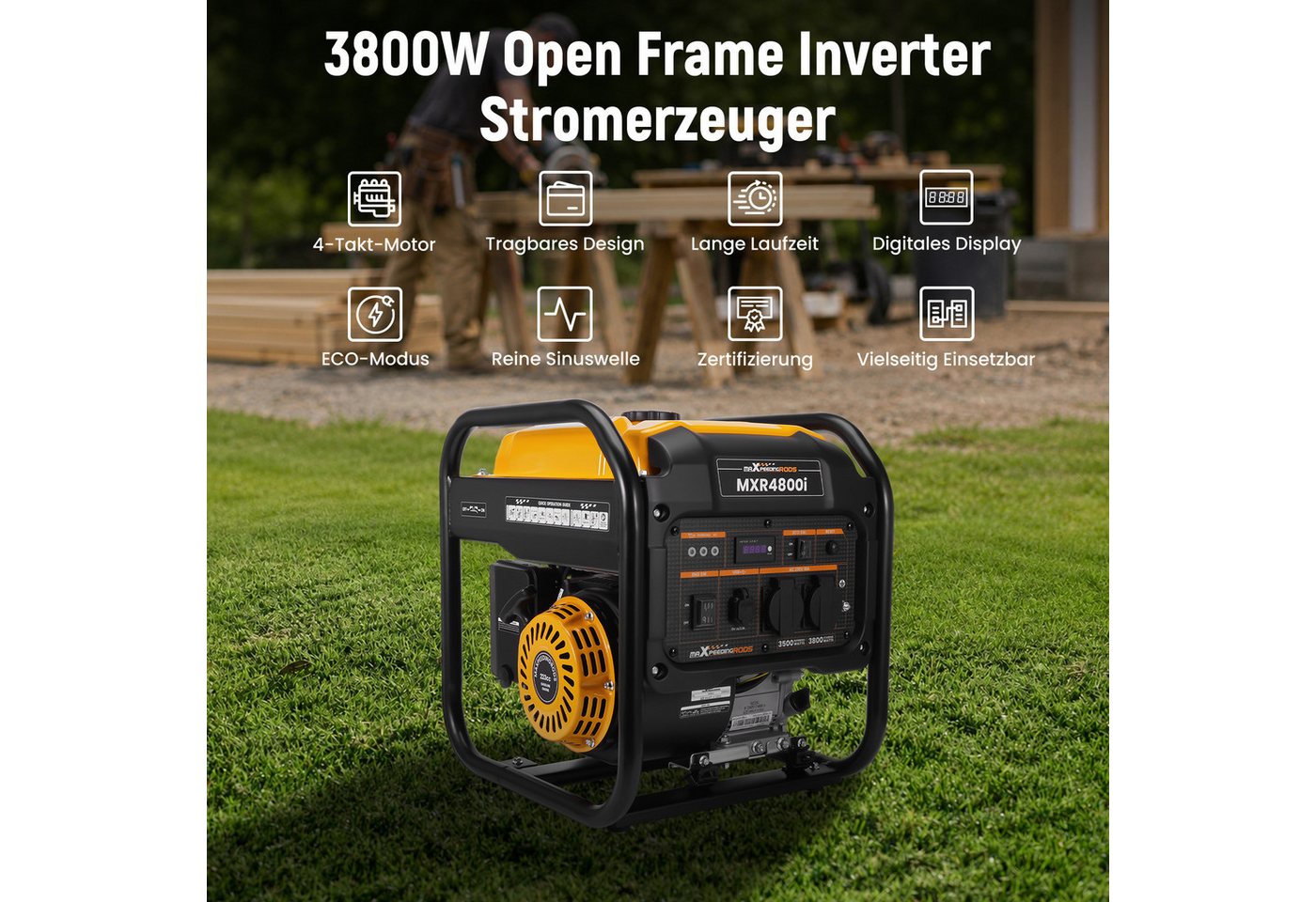 3800w Stromerzeuger Inverter Benzin Tragbar Notstromaggregat For Stromversorgung Bild 2