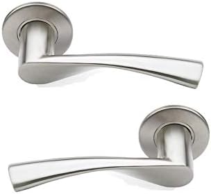 Rosettengriffe Aus Edelstahl – 1 Paar – Edelstahl – Schraubenloses Design, Güteklasse 3 – Für Innentüren 38–63 Mm – Oberfläche: Gospel