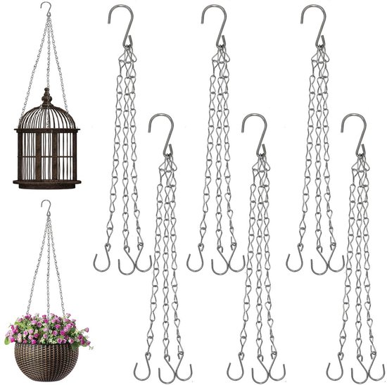 Blumentopfkette – Platzsparend – 6er-set – Hochwertiges Eisen