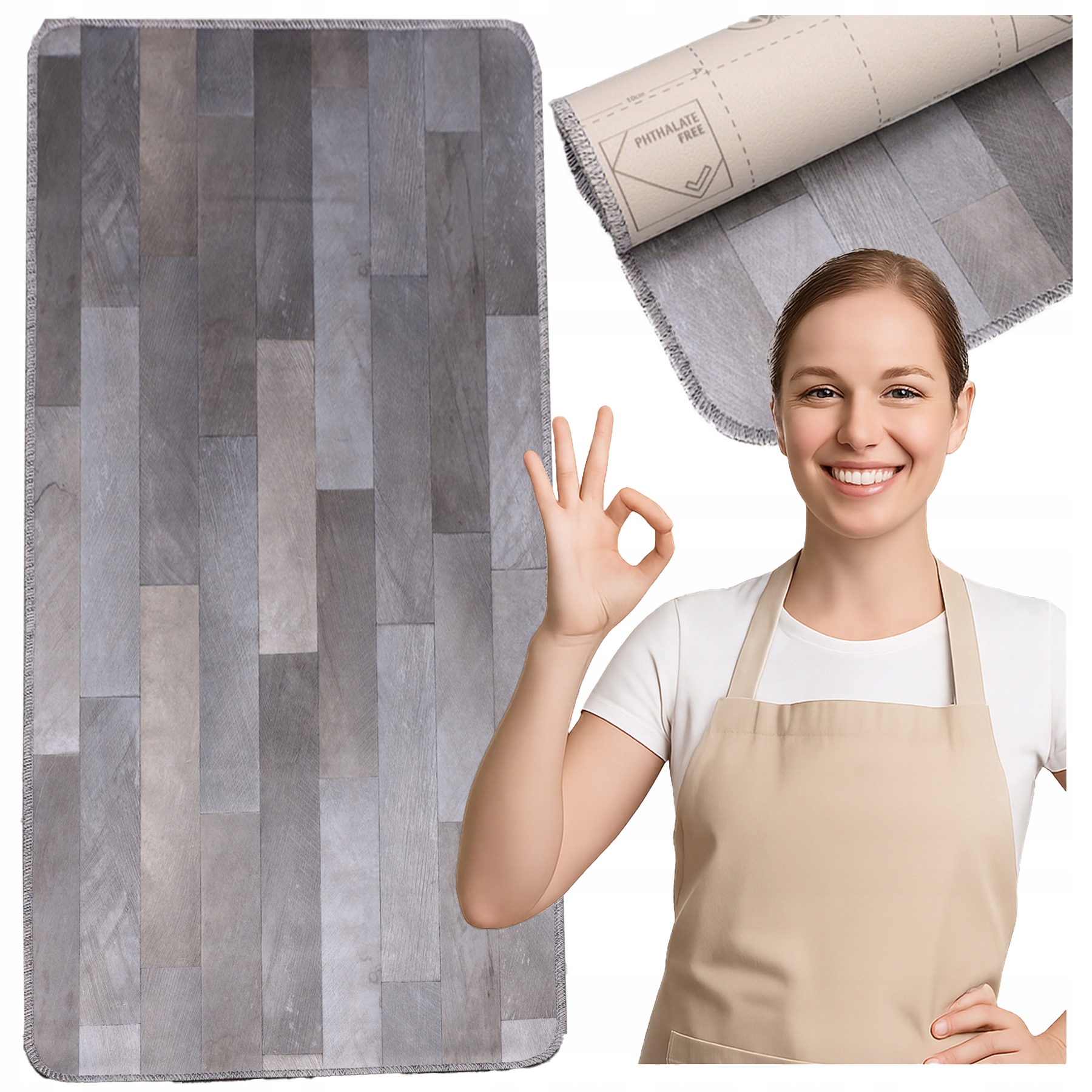 [5] Küchenteppich Aus Pvc, Küchenläufer 120x70cm, Allvo D7594