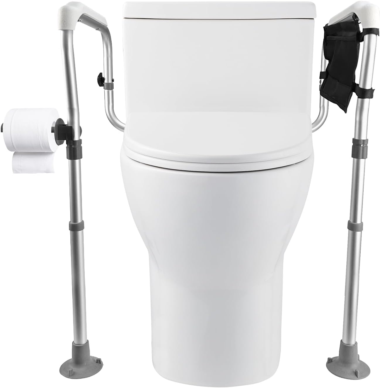 Sicherer Toilettenrahmen, Haltegriff Mit Rutschfesten Griffen Höhen- Und Breitenverstellbar, Tragkraft 150 Kg, Toilettensitzerhöhung Für Senioren/erwachsene