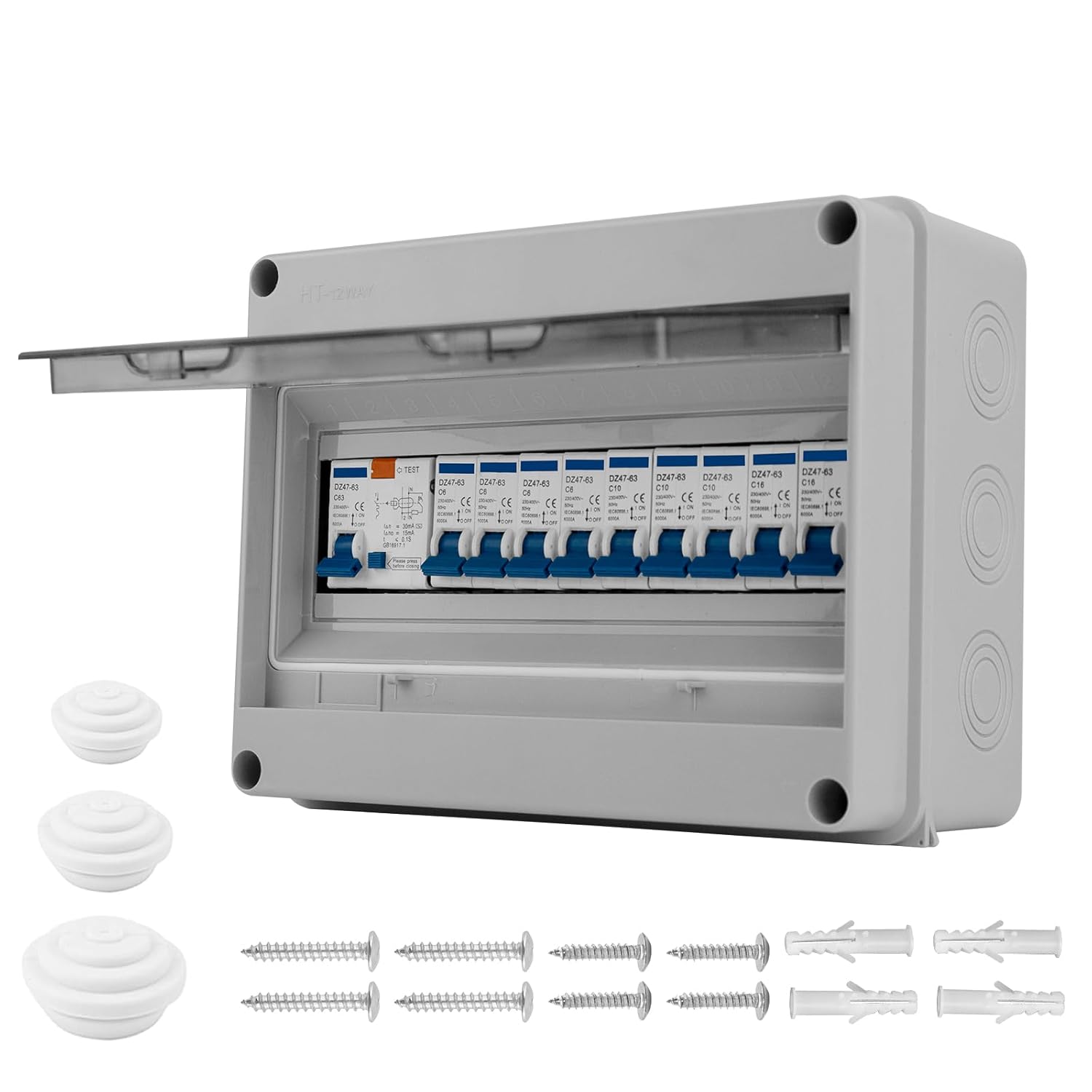 63a 9-fach Wasserdichter Sicherungskasten Mit Ip65-schutzart