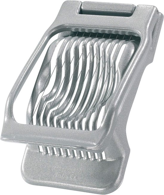 Eierschneider Für Runde Und Ovale Scheiben, Einzeln Gespannte Schneiddrähte Aus Edelstahl, Aluminium/edelstahl, Duplex, Grau