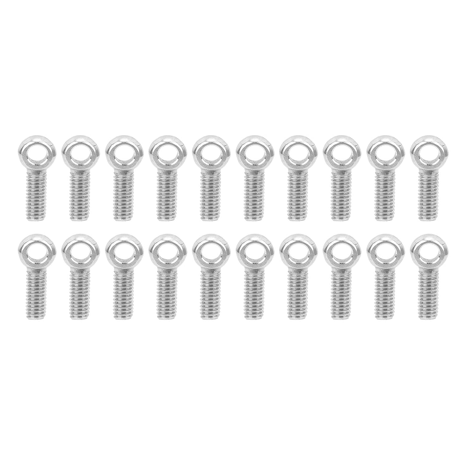 20 Stück M6 X 20 Mm Ringschrauben, Hebering Aus Edelstahl 304, M6 Ringschrauben Zum Befestigen Und Aufhängen, Für Den Innen- Und Außenbereich