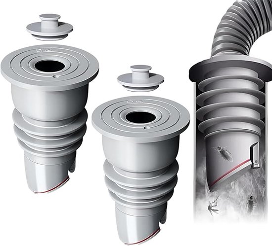 2 Stück Geruchsverschlussventil 35-40 Mm Schlauchstopfen Geruchsverschluss Für Waschmaschine Waschmaschinendichtung Rohrgeruchsverschluss Für Und Grau