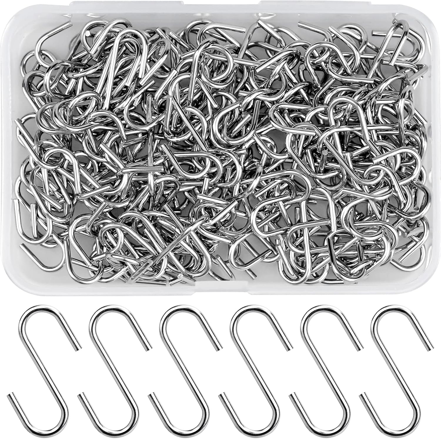 150 Mini-s-haken Aus Edelstahl, 20 X 8 Mm, S-haken, Metallverbinder, S-förmige Hakenaufhänger Für Diy-projekte, Schmuckaufhängung, Schlüsselanhänger, Anhänger, Bastelarbeiten