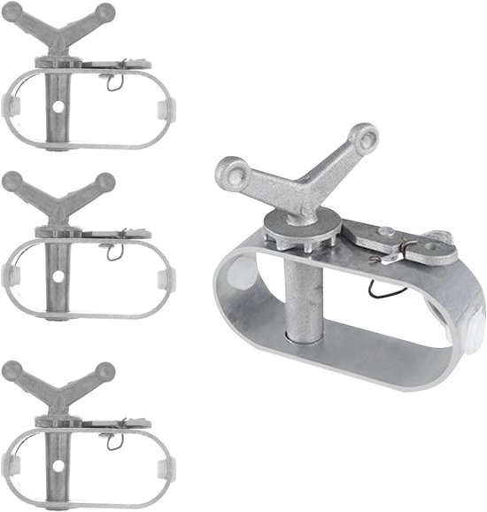 Aluminium-seilspanner – Haken Für Spannkabel – Zeltaufbau – Sehr Robuste Legierung – 4 Stück – Grau