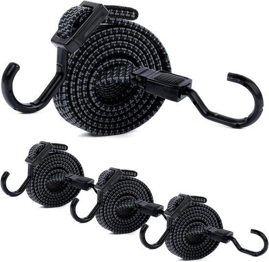 Elastische Gurte Mit Haken 100 Cm Verstellbare Elastische Bungee-seile Geeignet Für Gepäck Dachgepäckträger Planen Mobile Ladung Camping Und Grau
