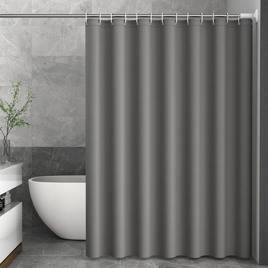 Duschvorhang 180 X 200 Cm – Verdickter, Wasserdichter Duschvorhang, Türvorhang, Wc-vorhang, Grau