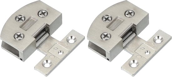 Türscharnier Für Glastüren – Schrankclip – Für Rahmenlose Türen – Rutschfeste Gummiauflage – Für 5–7 Mm Glasstärke – Silber