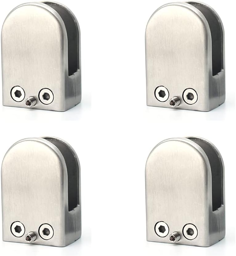 Befestigungsmanschette Aus Edelstahl 304 Für Glas – Fischschnabelhalterung Ohne Bohren Für Treppengeländer, Unsichtbare Befestigung Für Glas (4er-pack) (15–20 Mm)