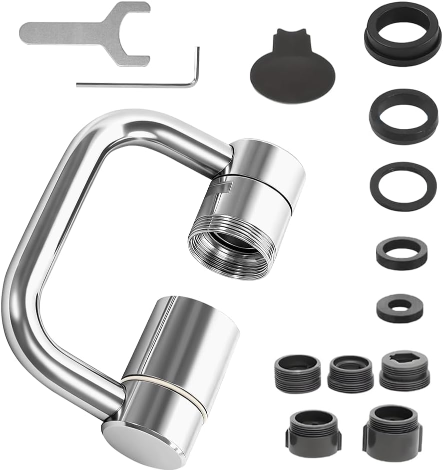 Multifunktionale, Drehbare Ausziehbrause, 1080° Drehbarer Auslauf, 1080° Universeller Strahlregler, Wassersparende Armatur Für Küche Und Bad