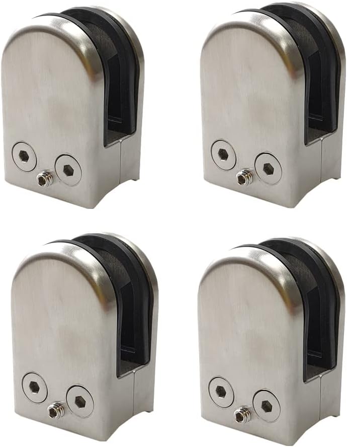 Befestigungsmanschette Aus Edelstahl 304 Für Glas – Fischschnabelstütze Ohne Bohren Für Treppengeländer, Unsichtbare Befestigung Für Glas (8er-pack) (xl: (15–20 Mm))